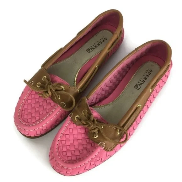 Sperry Shoes Sperry Topsider Audrey Woven Leather Boat Shoes